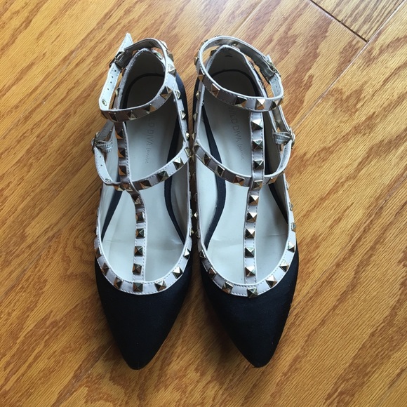 Forever 21 Shoes - Forever 21 black flats with gold studs